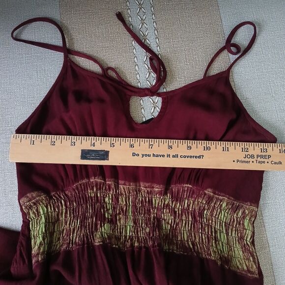 My Choice Women's Maxi Dress Size Small Beachy Boho Side Slits Tube Top Dress - Picture 12 of 12